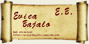 Evica Bajalo vizit kartica